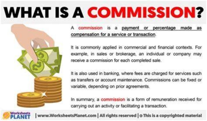 What does it mean to work on commission?