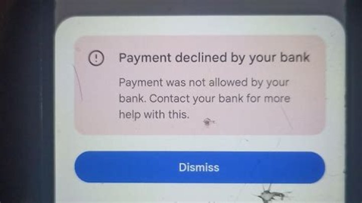 What does it mean when it says bank declined payment?