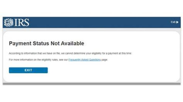 What does it mean when the IRS website says please try again later?