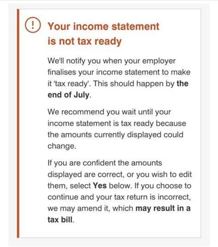 What does it mean when your group certificate says not tax ready?
