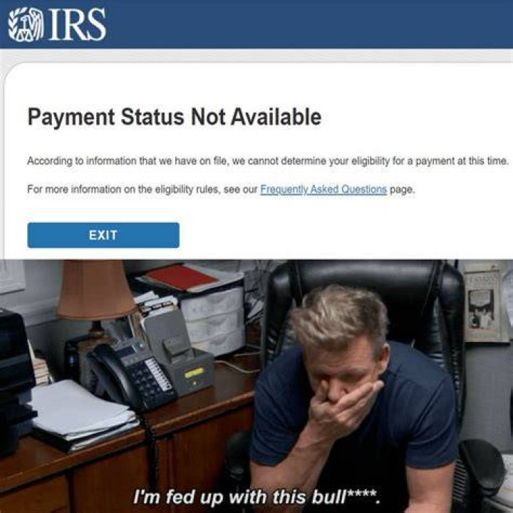 What does it mean when your stimulus check says no information available?
