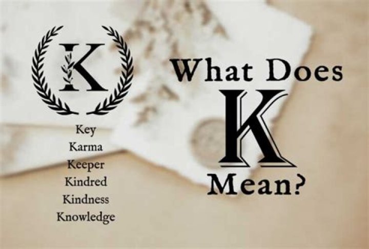 What does K in a circle mean?