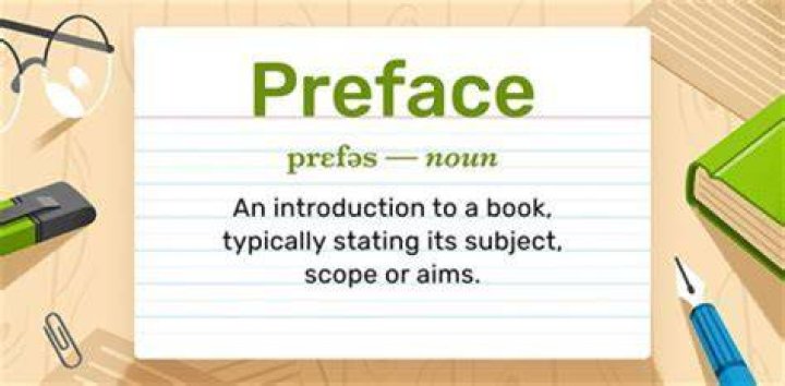 What does let me preface by saying mean?