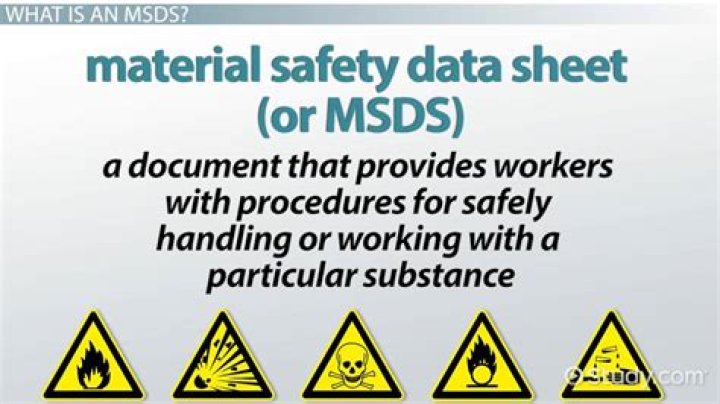 What does MSDS stand for and why is it required?