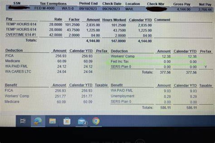 What does offset mean on paycheck?