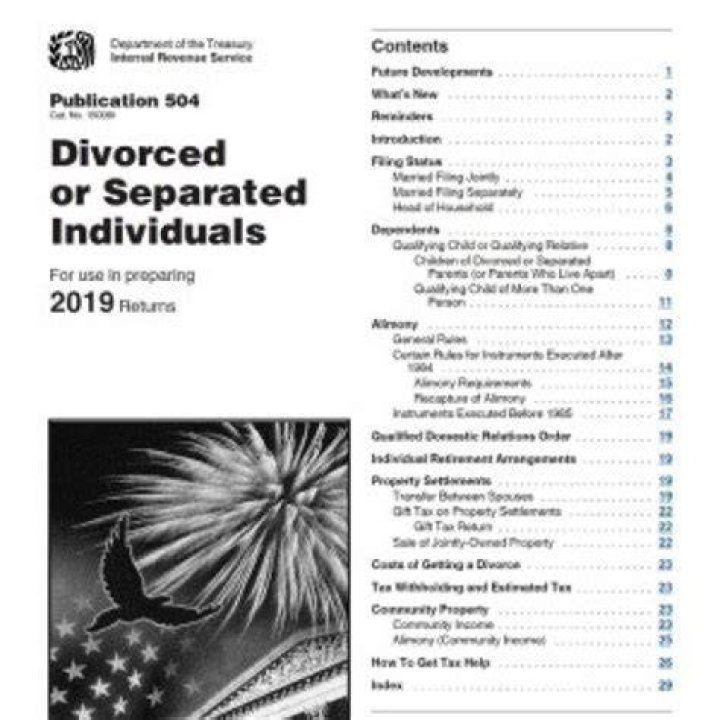 What does publication 504, divorced or separated individuals?
