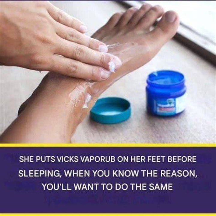 What does putting Vicks on your feet do?