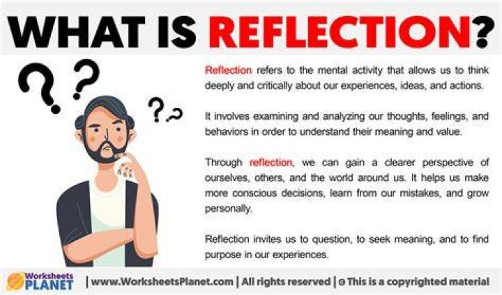 What does reflect the question mean?