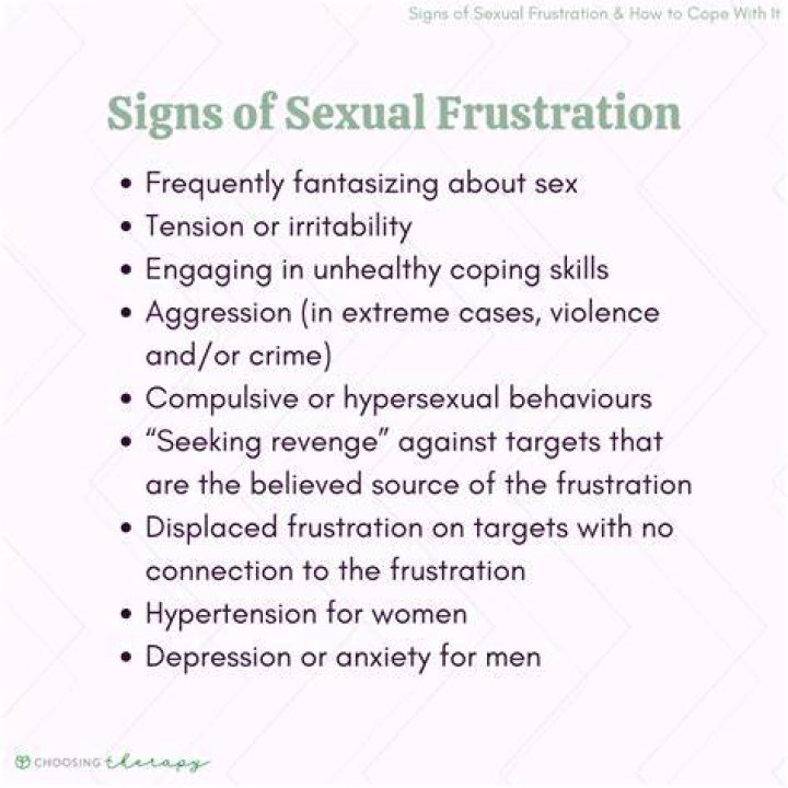 What does sexually frustrated mean for a guy?