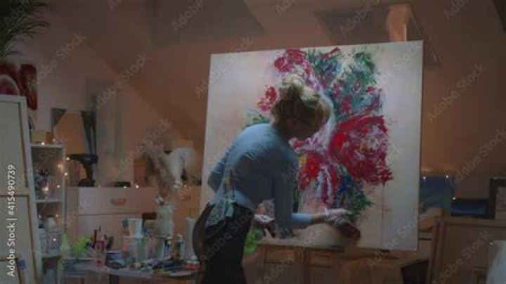 What does the artist do when he uses splattering as his or her are technique?