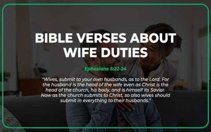 What does the Bible say about wife duties?