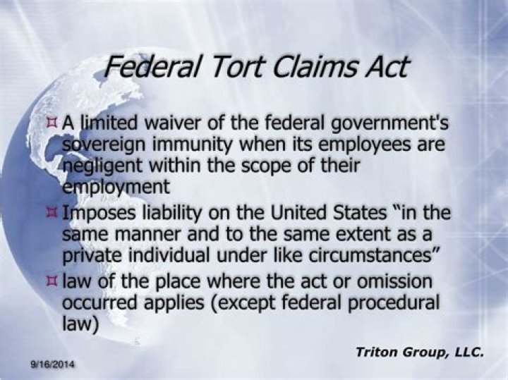 What does the Federal Tort Claims Act do?