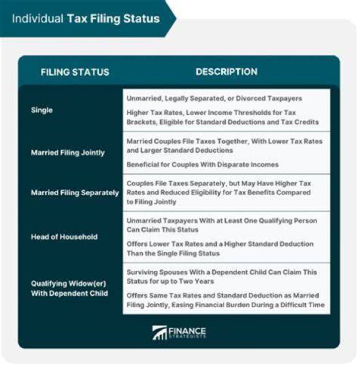 What does the IRS mean by tax filing status?