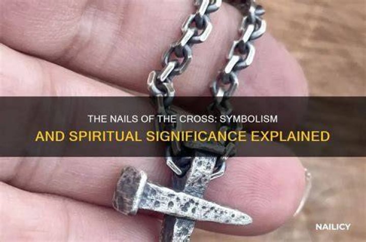 What does the nails represent on the cross?