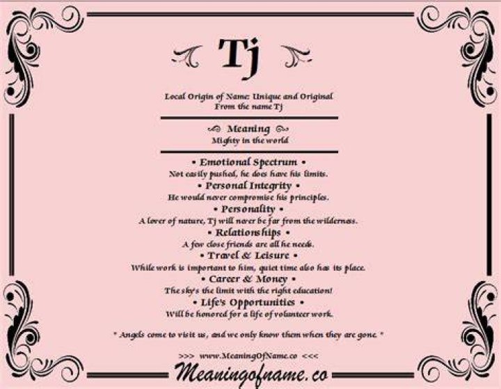 What does the name TJ mean?