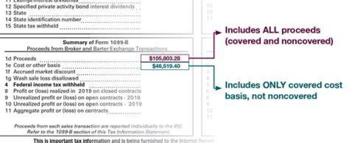 What does total proceeds mean on 1099?