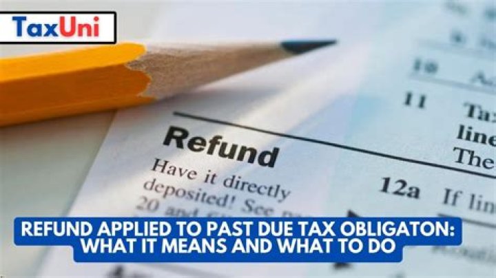 What does your refund has been applied to a past due IRS tax obligation mean?