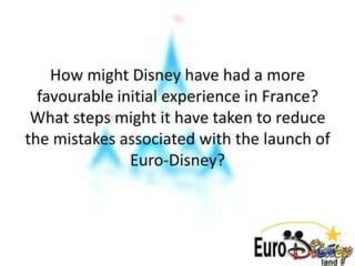 What factors contributed to the initial failure of Euro Disney?