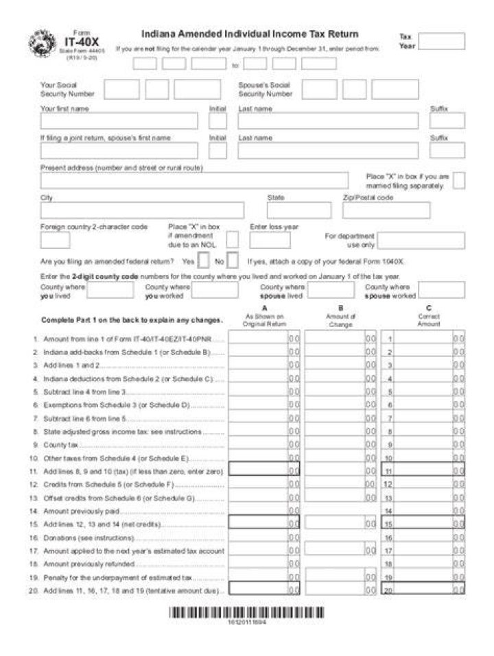 What form do I need to file Indiana state taxes?