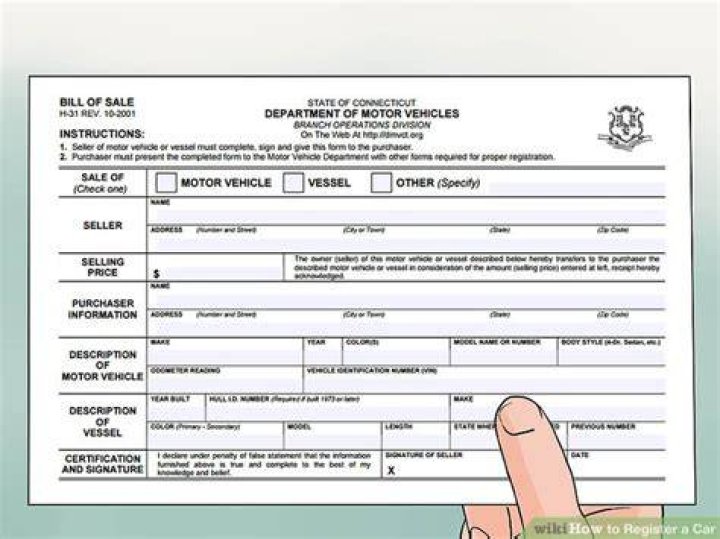 What form do I need to register a new vehicle?