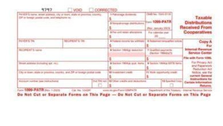 What form does 1099-PATR go on?