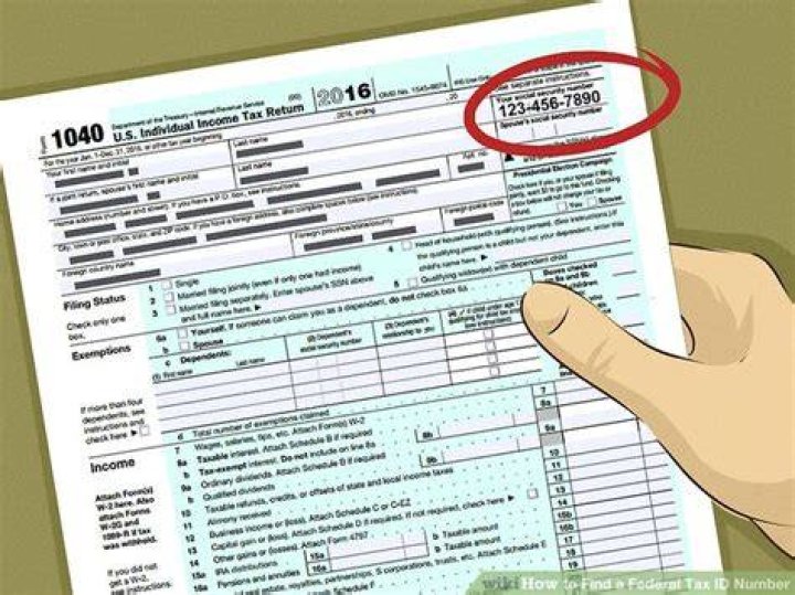 What form shows tax ID number?