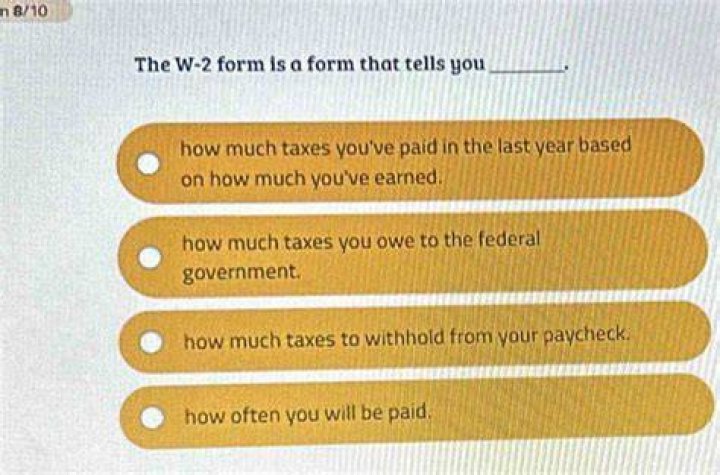 What form tells you how much you paid in taxes last year?