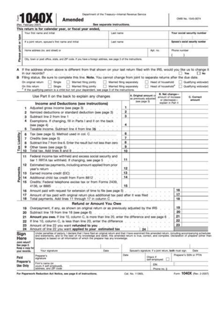 What forms to include with 1040X?
