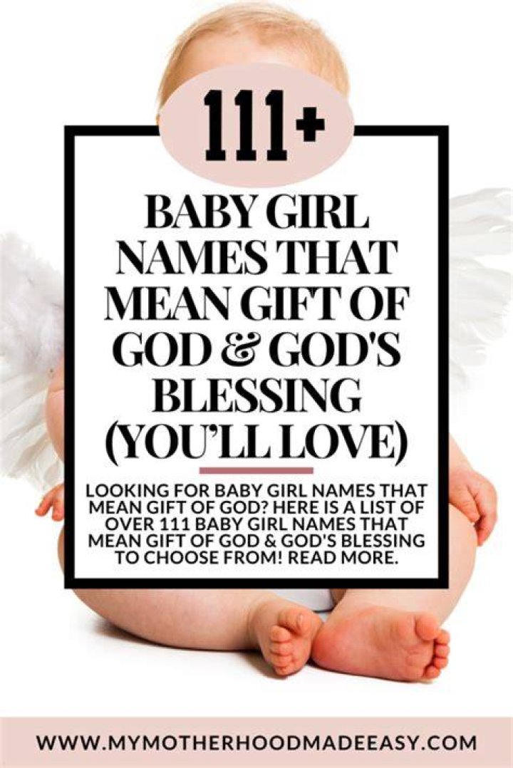 What girl name means blessing from God?