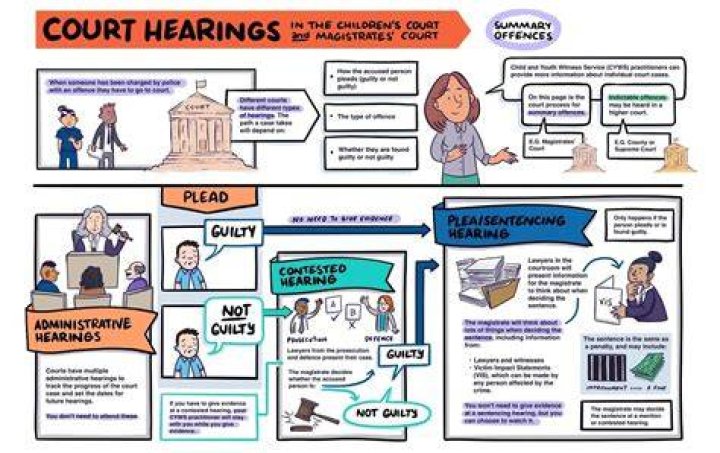 What happens at a court hearing?