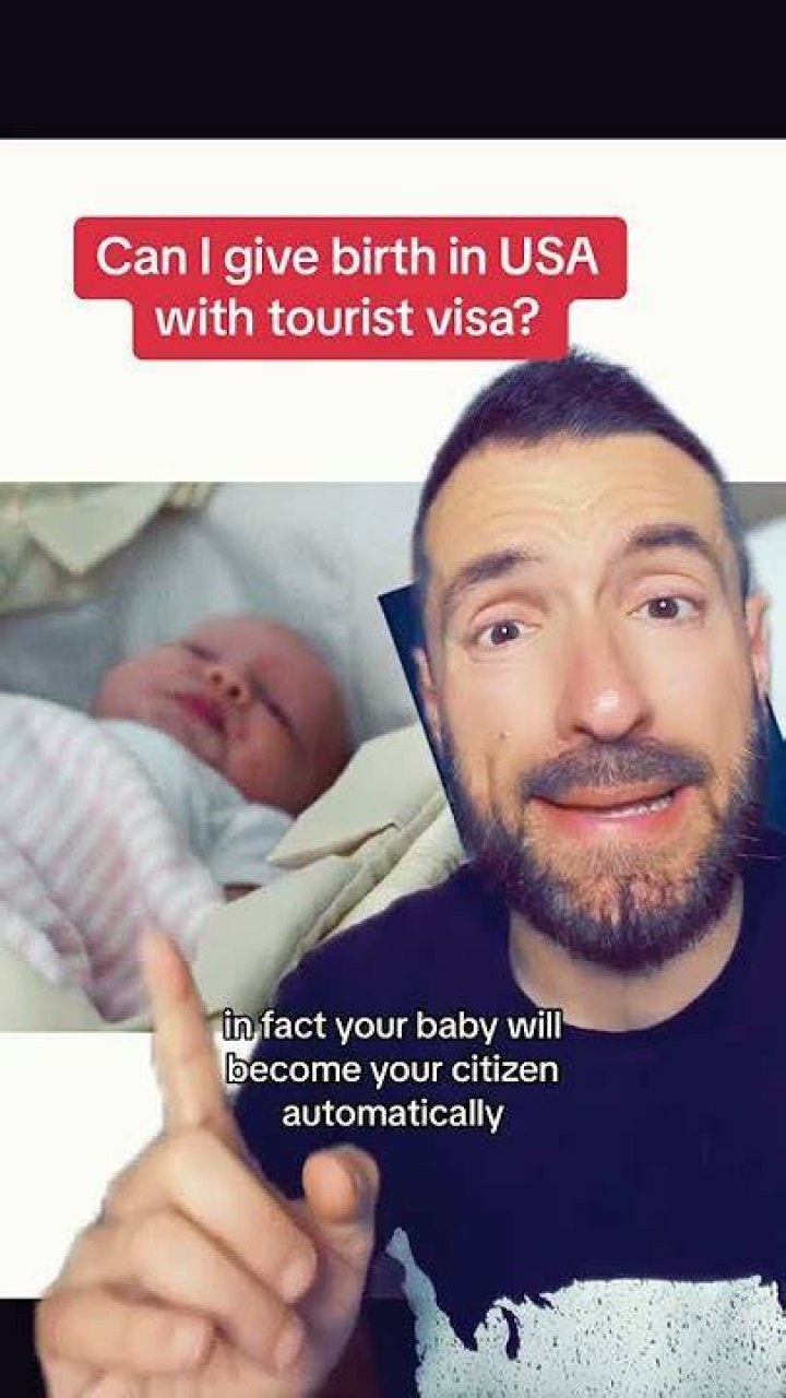What happens if a tourist gives birth in USA?