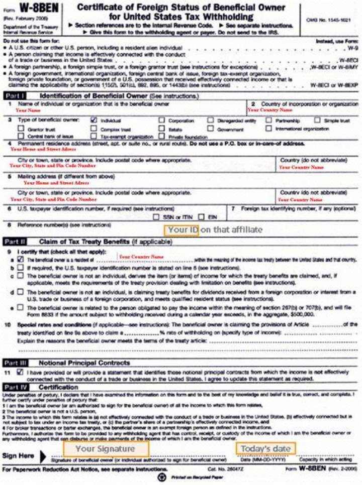 What happens if I don t fill out W8BEN?