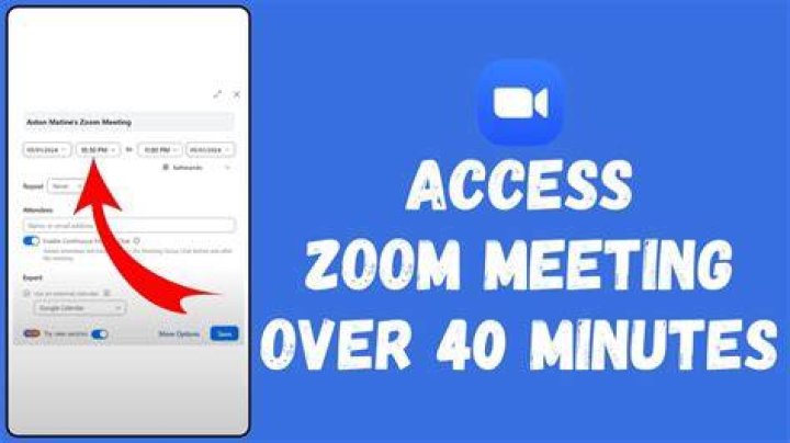 What happens if you go over 40 minutes on Zoom?