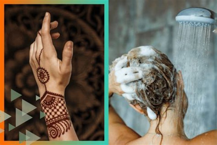 What happens if you shower after henna?
