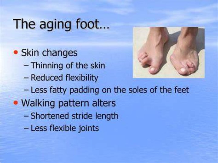 What happens to aging feet?