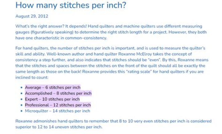 What if I have too many stitches per inch?