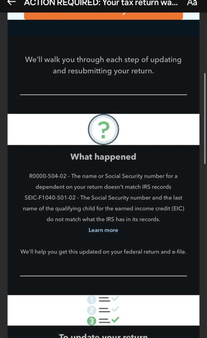 What if the IRS has my name wrong?