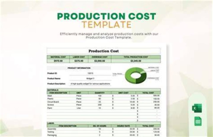 What information does a production cost report provide?