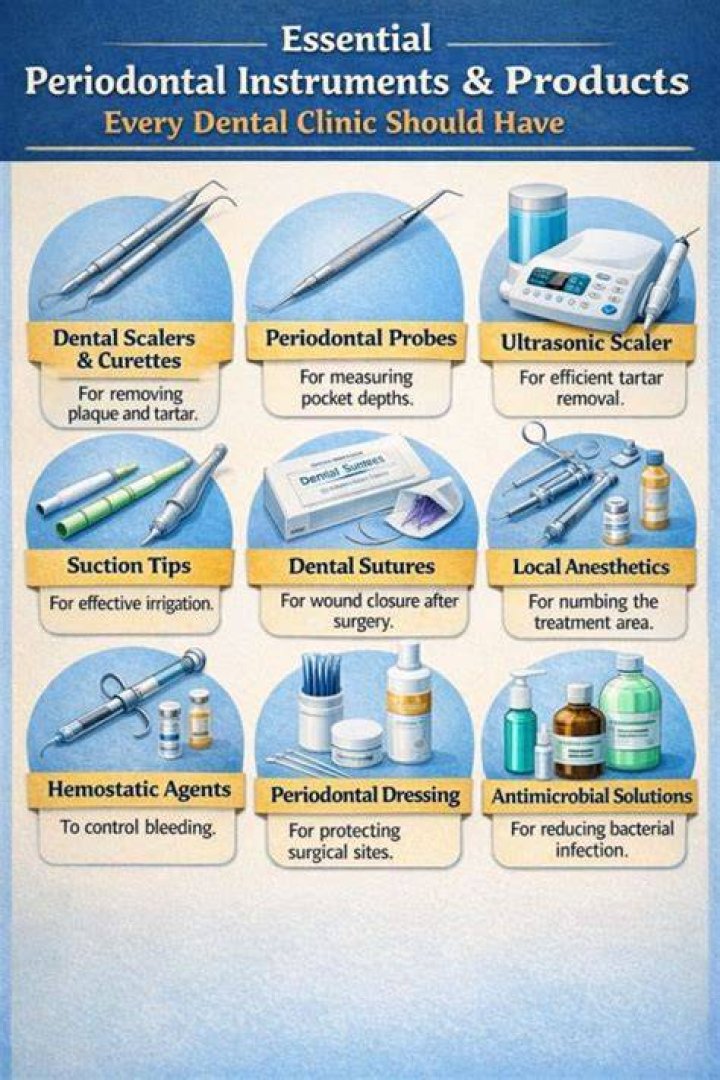 What instruments are used for periodontal treatment?