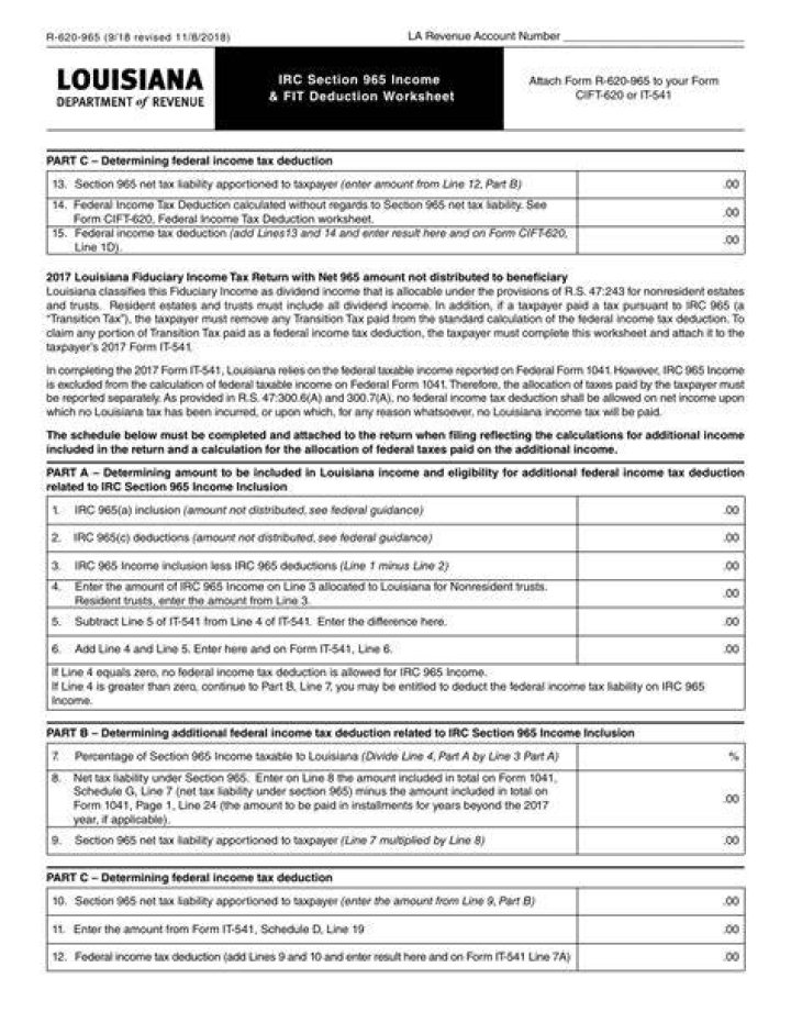 What is 965 A income?