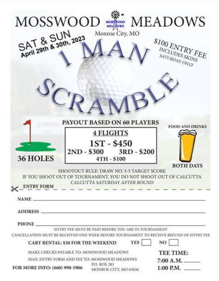 What is a 1 man scramble?