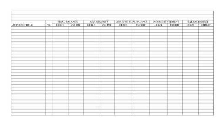 What is a 10 column worksheet?