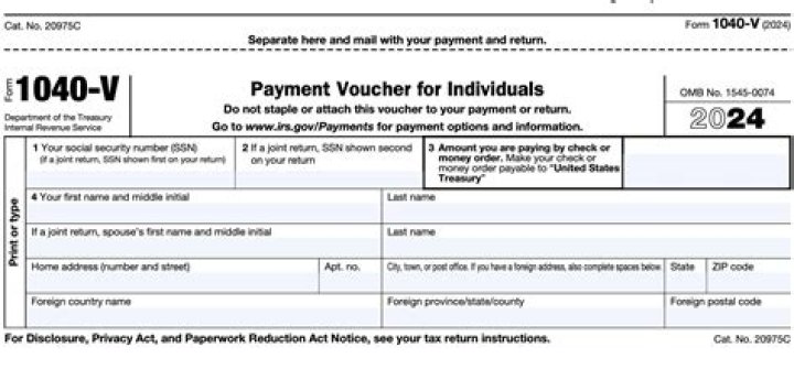 What is a 1040 payment voucher?