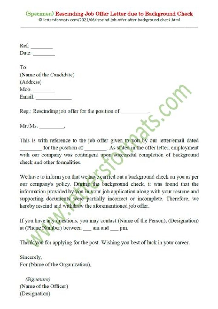 What is a background check job offer?