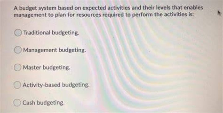 What is a budget system based on expected activities?