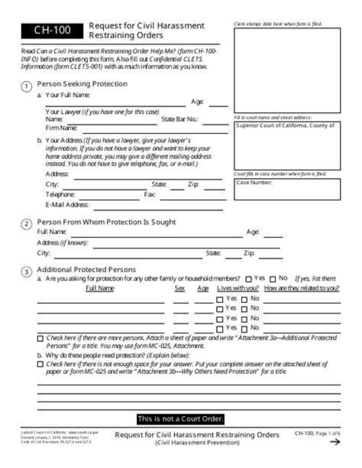 What is a CH 100 form?