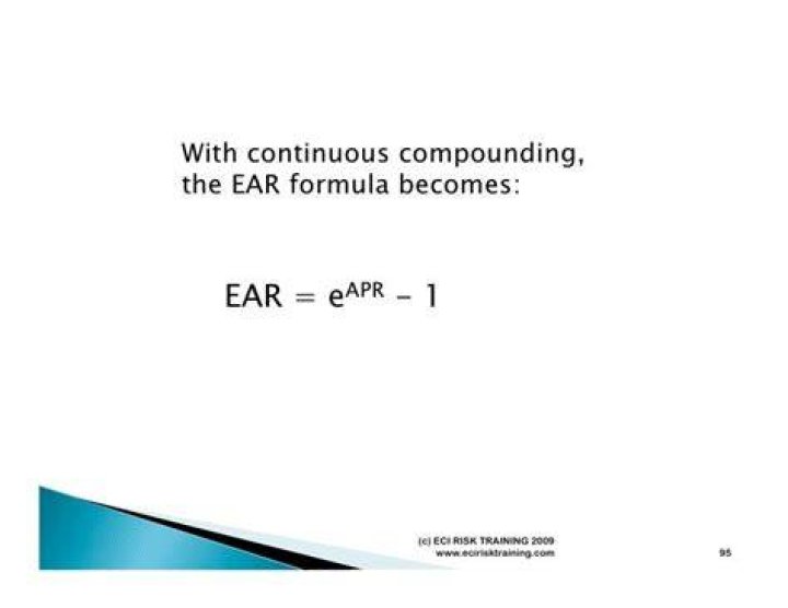 What is a continuously compounded ear?