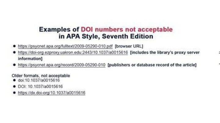 What is a correct DOI?