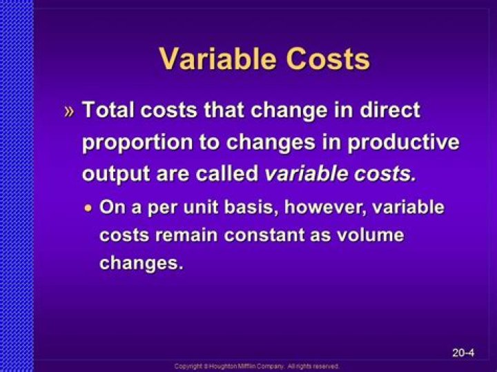 What is a cost whose total amount changes in direct proportion to a change in volume called?