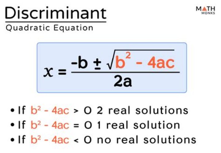 What is a discriminant in quadratic formula?